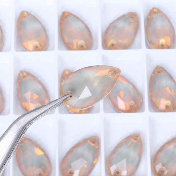 Silk AM Drop Shape High Quality Glass Sew-on Rhinestones WholesaleRhinestone