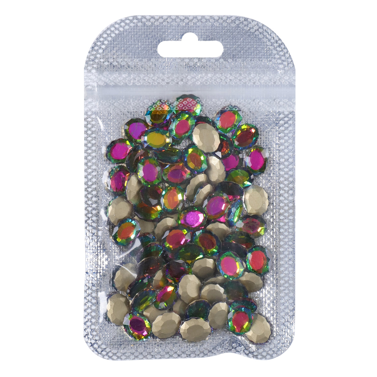 Rainbow Magic Mirror Shape Pointed Back Fancy Rhinestones For Nail Art