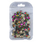 Rainbow Magic Mirror Shape Pointed Back Fancy Rhinestones For Nail Art