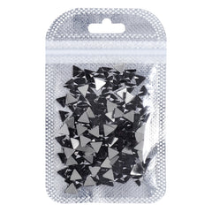 Triangle Shape Black Flat Back Fancy Rhinestones