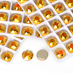 Metallic Sunshine XIRIUS Round Shape High Quality Glass Beveled Flat Back Rhinestones WholesaleRhinestone