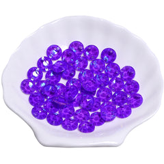Electric Neon Violet XIRIUS Round Shape High Quality Glass Sew-on Rhinestones