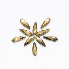 Raindrop Shape Aurum Flat Back Fancy Rhinestones WholesaleRhinestone
