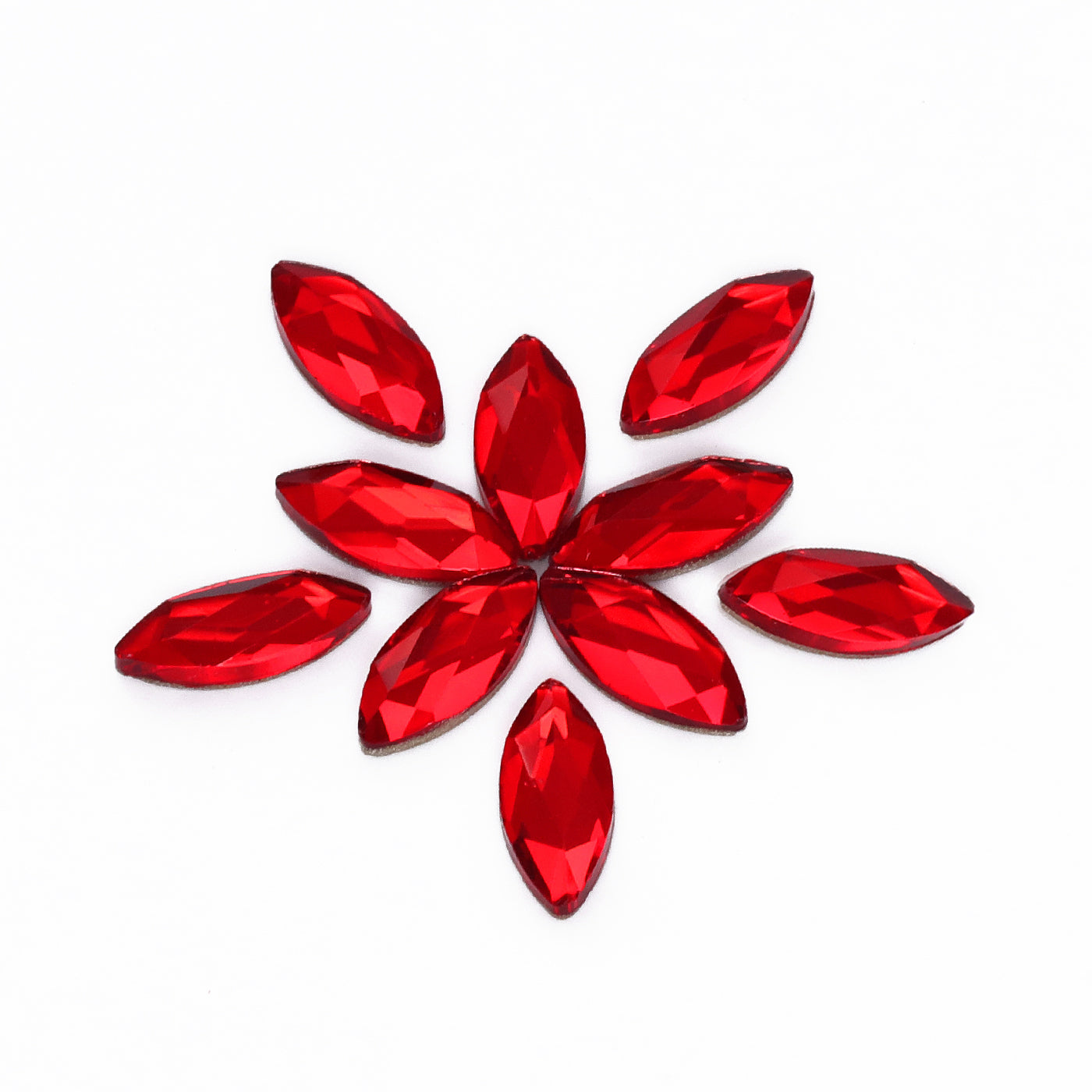 Navette Shape Siam Flat Back Fancy Rhinestones WholesaleRhinestone