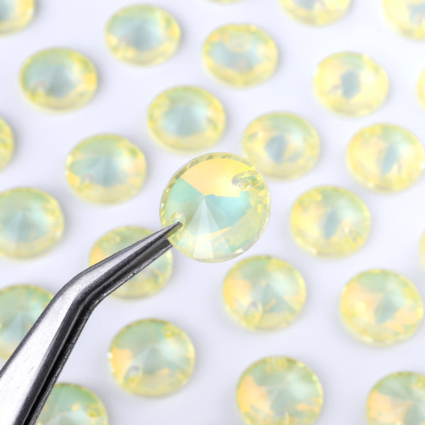 Jonquil AM Rivoli  Shape High Quality Glass Sew-on Rhinestones WholesaleRhinestone
