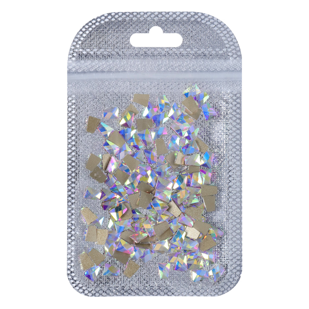 Trapezoid Shape Crystal AB Flat Back Fancy Rhinestones