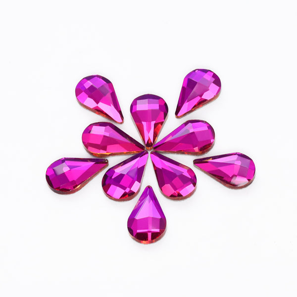 Raindrop Shape Purple Volcano Flat Back Fancy Rhinestones WholesaleRhinestone
