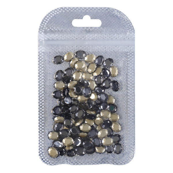 Black Diamond Magic Mirror Shape Pointed Back Fancy Rhinestones For Nail Art