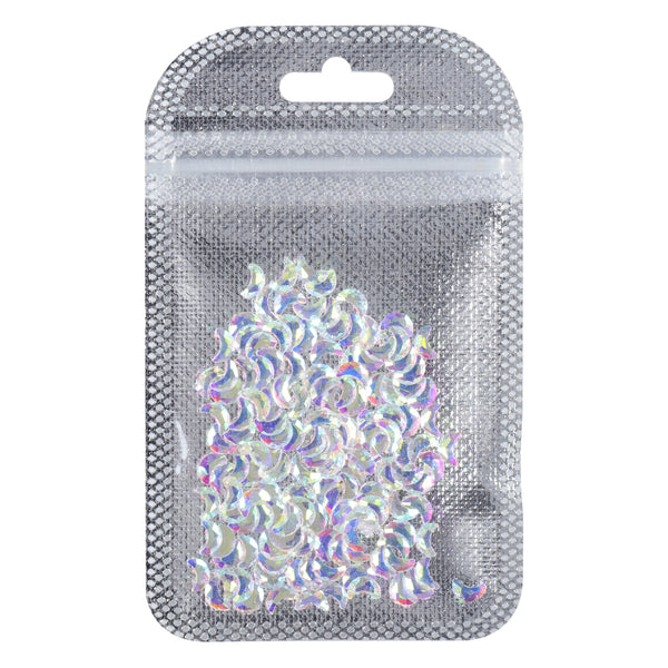 Moon Shape Crystal AB Unfoiled Flat Back Fancy Rhinestones