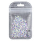 Moon Shape Crystal AB Unfoiled Flat Back Fancy Rhinestones