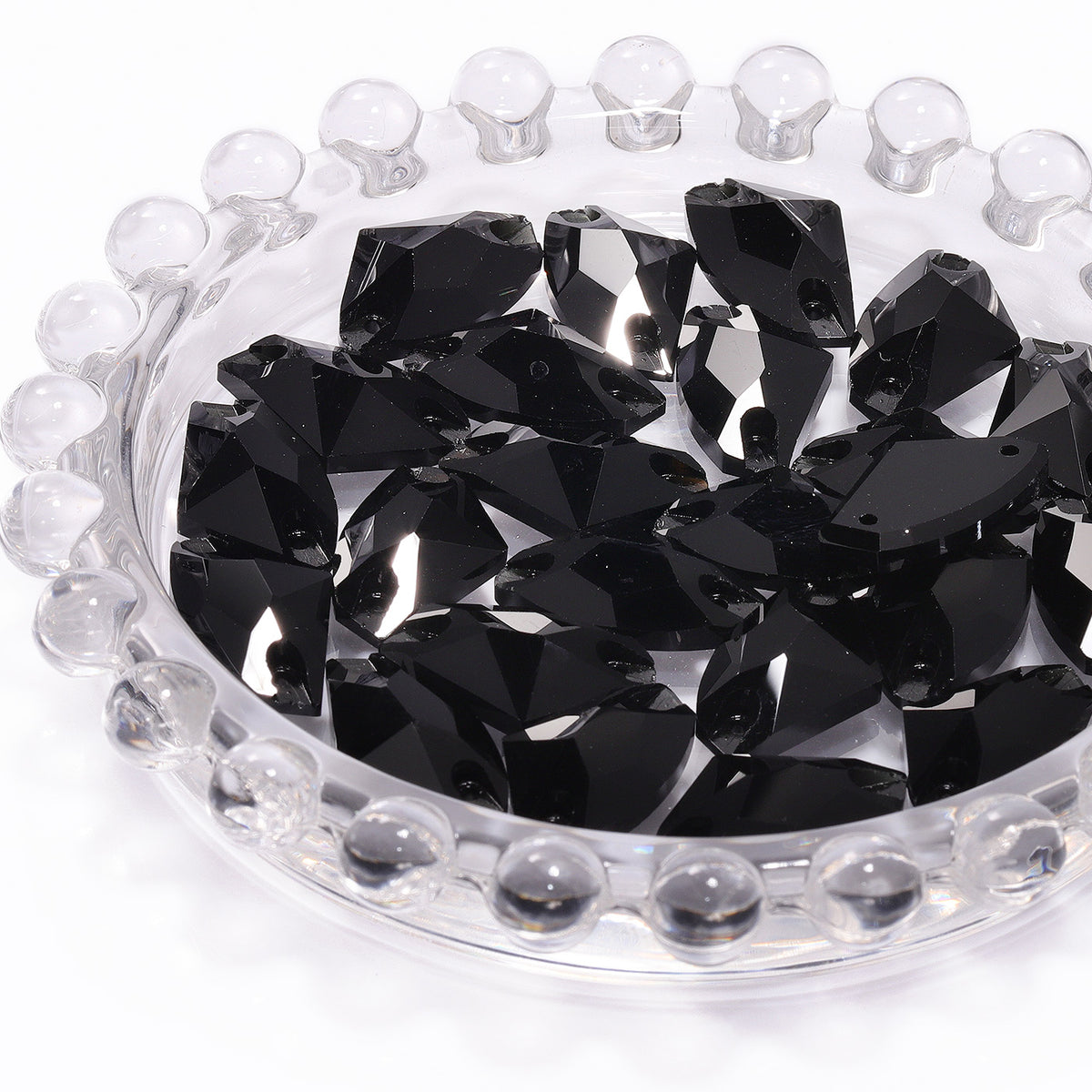 Jet Galactic Shape High Quality Glass Sew-on Rhinestones WholesaleRhinestone