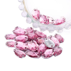 Drop Pink Resin Sew-on Rhinestones For Dance Costume WholesaleRhinestone