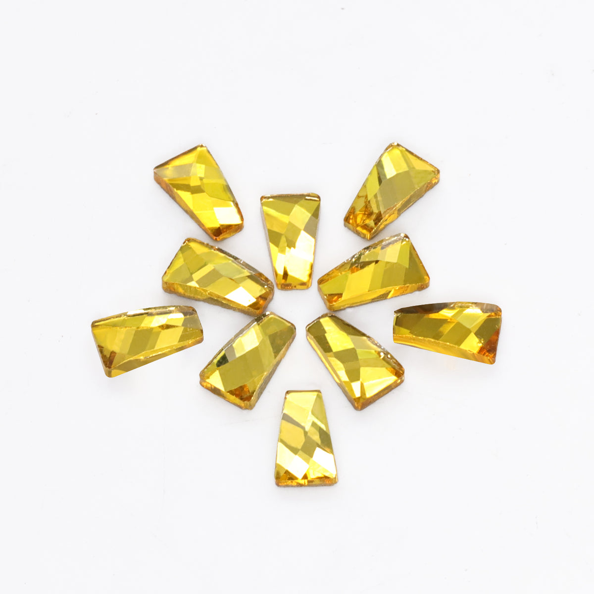 Trapezoid Shape Citrine Flat Back Fancy Rhinestones WholesaleRhinestone
