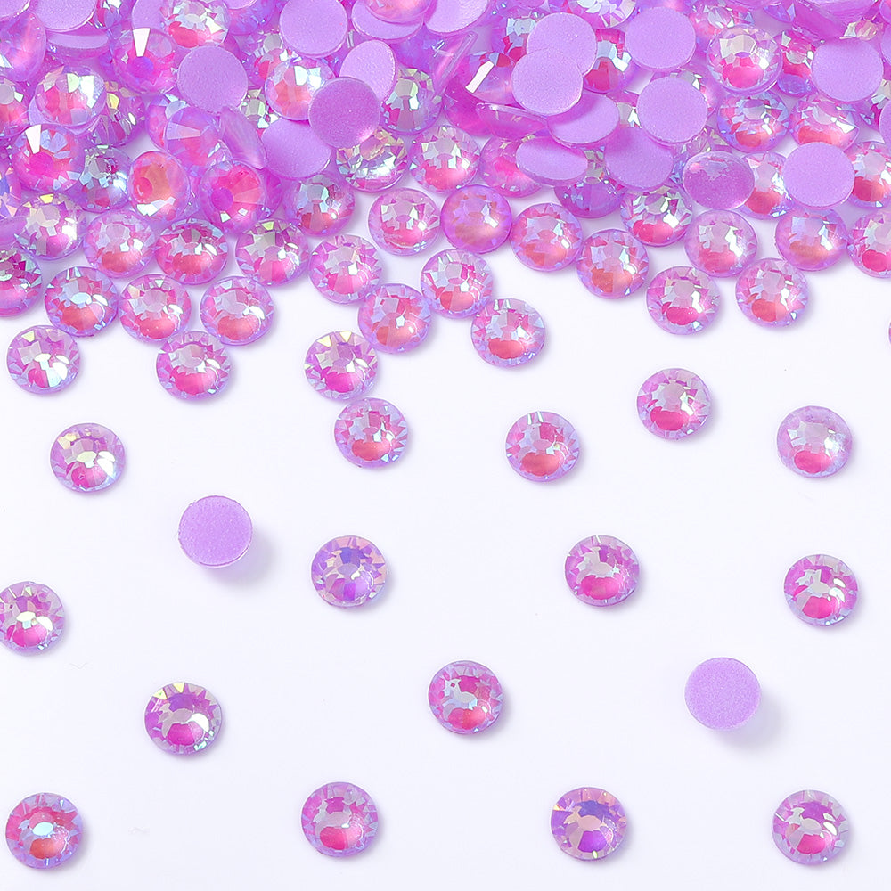 Mocha Shimmer Lt Purple Glass Flat Back Rhinestones