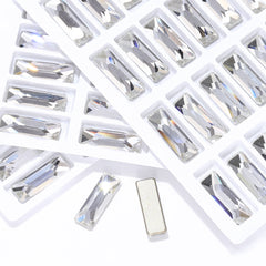 Baguette cosmica cristallina a forma di vetro di alta qualità con strass back flatbero smussati