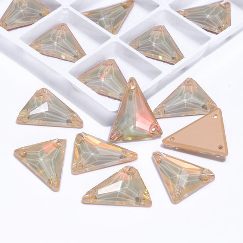 Slim Triangle Shape Silk AM High Quality Glass Sew-on Rhinestones