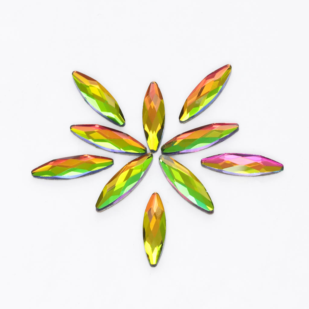 Navette Shape Rainbow Flat Back Fancy Rhinestones WholesaleRhinestone