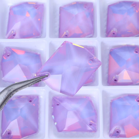 Lavender AM Cosmic Shape High Quality Glass Sew-on Rhinestones