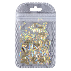 Pentagon Form Crystal Ab flad bagfra rhinestones