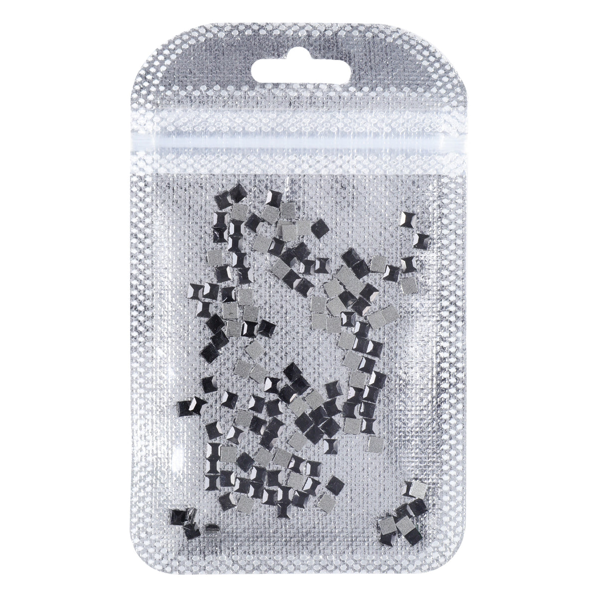 Square Shape Black Flat Back Fancy Rhinestones