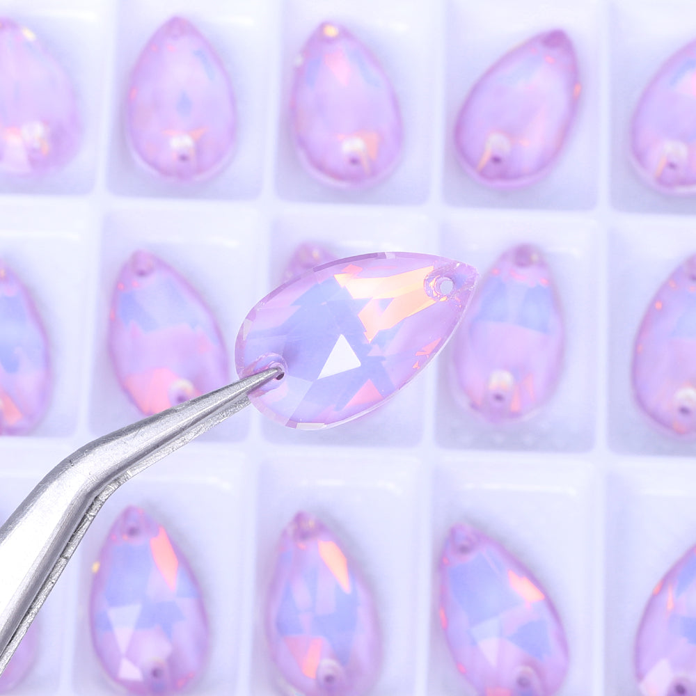 Lavender AM Drop Shape High Quality Glass Sew-on Rhinestones WholesaleRhinestone