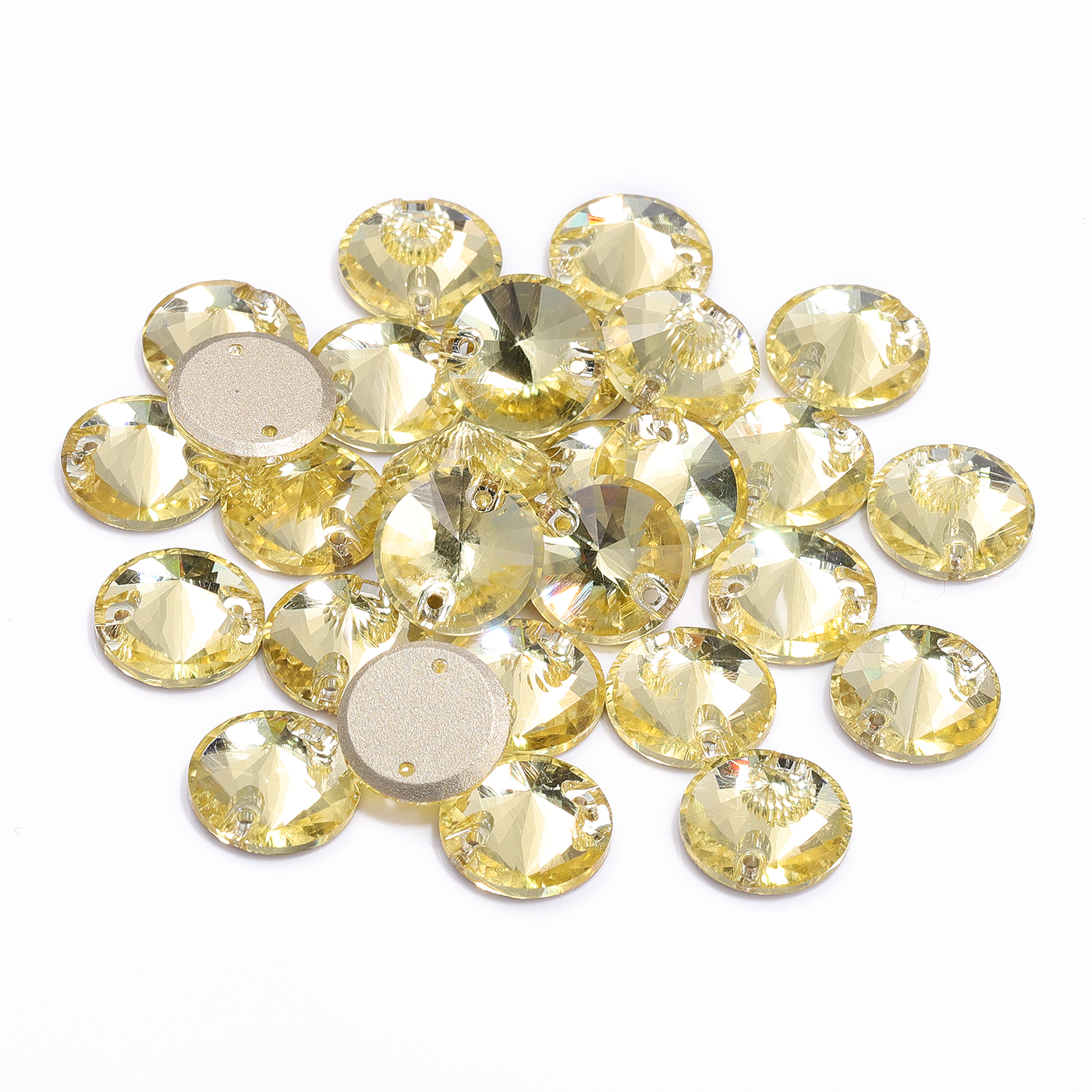 Jonquil Rivoli Form glas Sew-on Rhinestones af høj kvalitet Sekundært billede