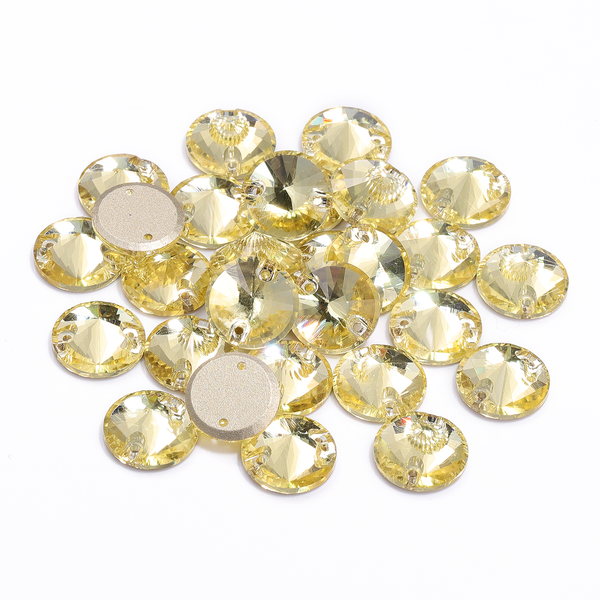 Jonquil Rivoli Shape High Quality Glass Sew-on Rhinestones WholesaleRhinestone