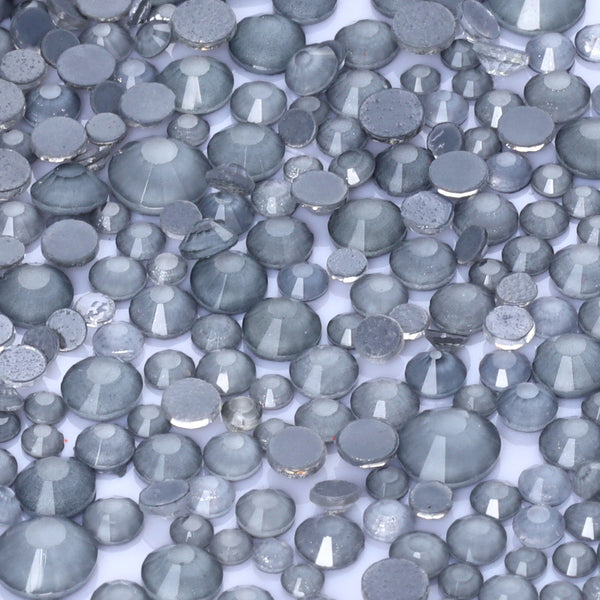 Mixed Sizes Mocha Neon Lt Gray Glass Flat Back Rhinestones For Nail Art WholesaleRhinestone