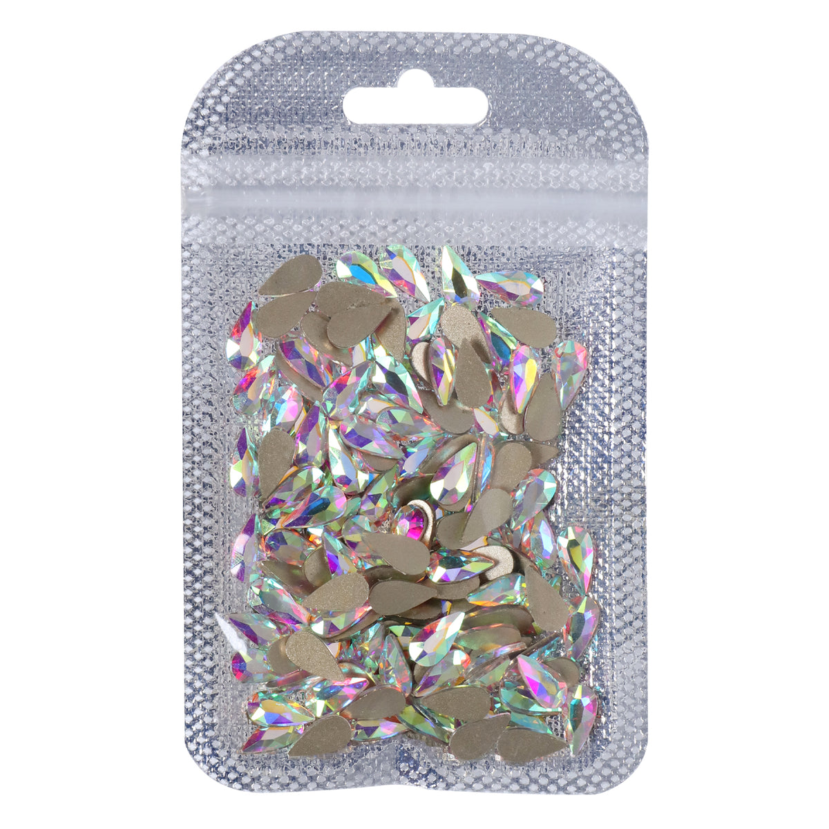 Raindrop Shape Crystal AB Flat Back Fancy Rhinestones