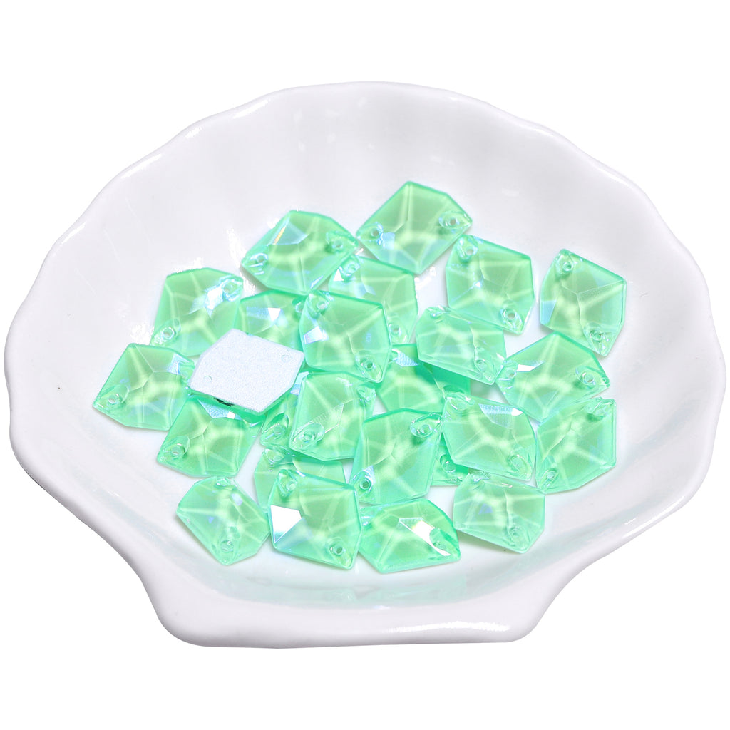 Electric Neon Greenwrap Cosmic Shape High Quality Glass Sew-on Rhinestones WholesaleRhinestone
