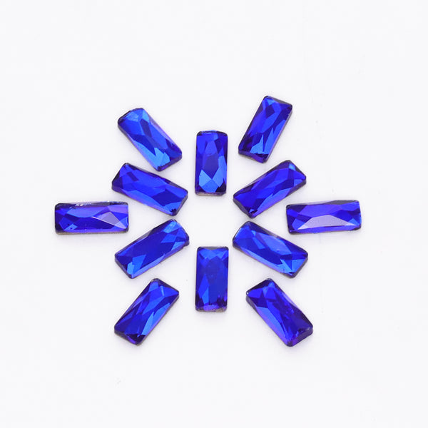 Rectangle Shape Sapphire Flat Back Fancy Rhinestones WholesaleRhinestone