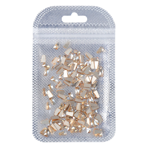 Trapezoid Shape Golden Shadow Flat Back Fancy Rhinestones