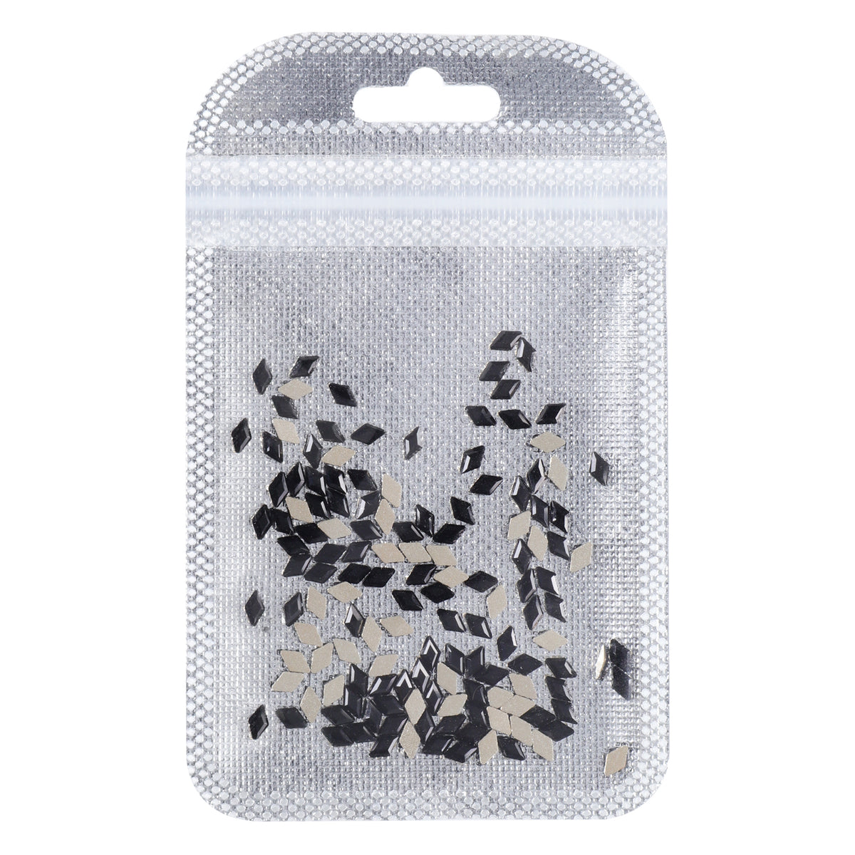 Rhombus Shape Black Flat Back Fancy Rhinestones