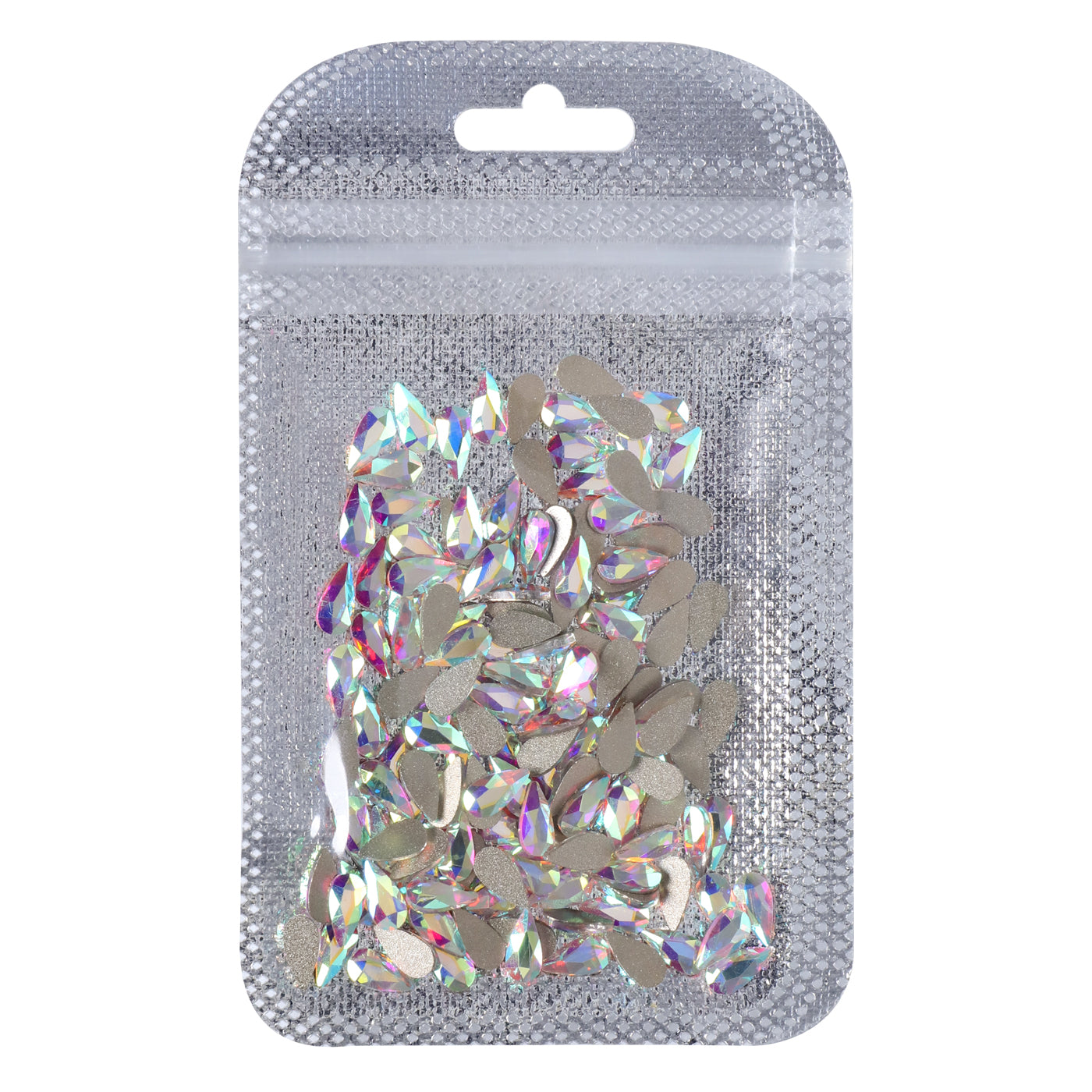 Raindrop Shape Crystal AB Flat Back Fancy Rhinestones