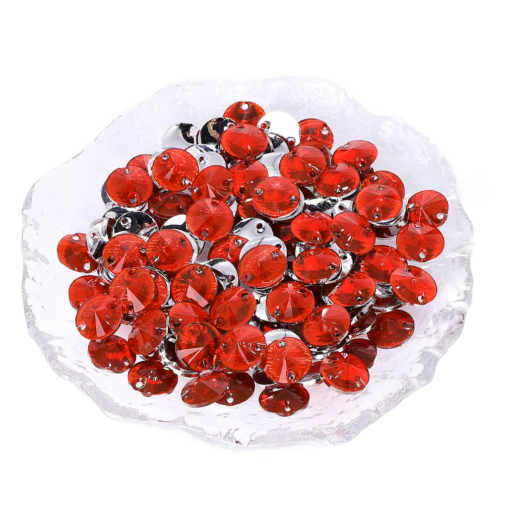 Rivoli Light Siam Resin Sew-on Rhinestones For Dance Costume WholesaleRhinestone