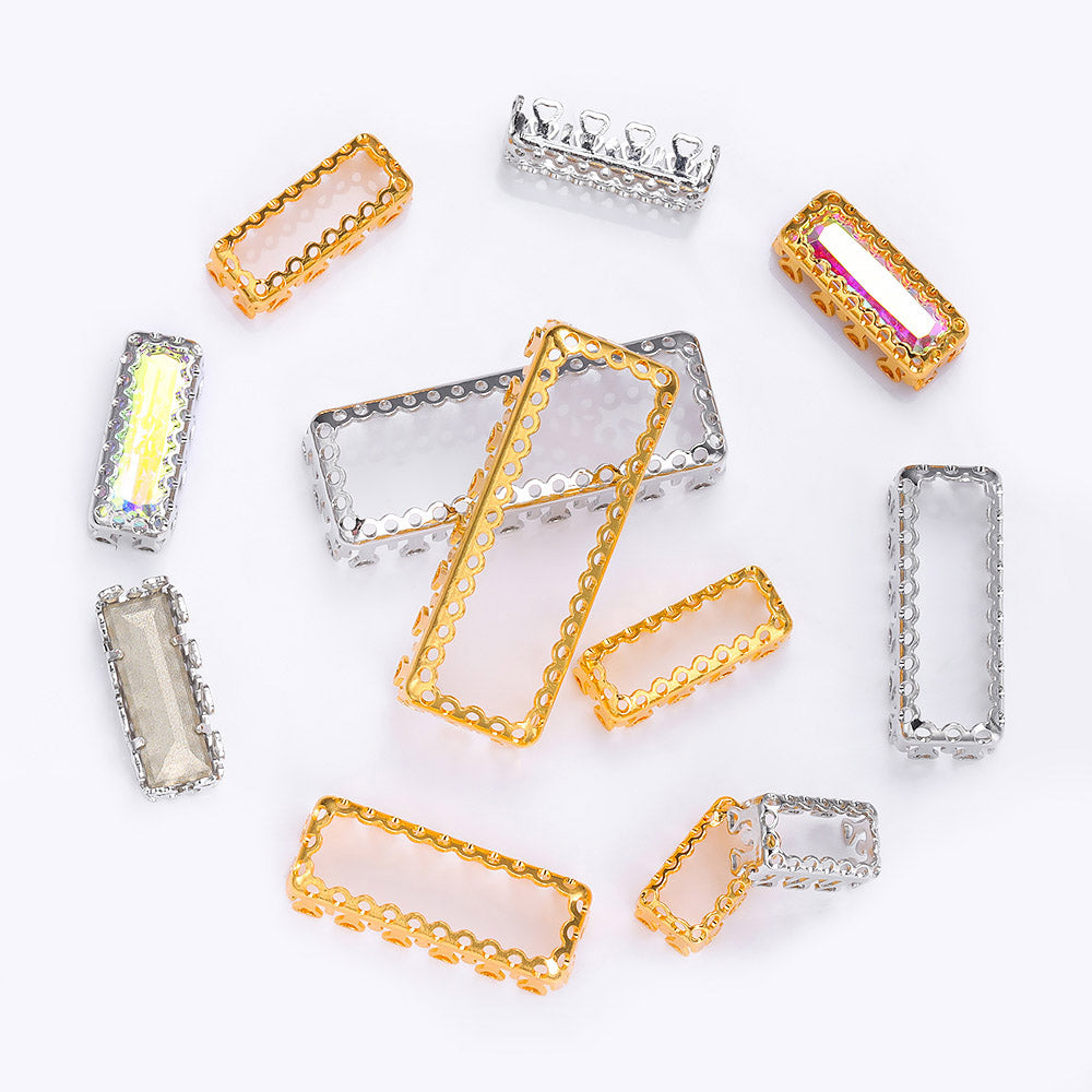 Princess Baguette Shape High-Quality Sew-on Nest Hollow Claw For Rhinestone Claw settings WholesaleRhinestone