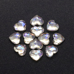 Heart Shape Blue Moonlight Flat Back Fancy Rhinestones WholesaleRhinestone