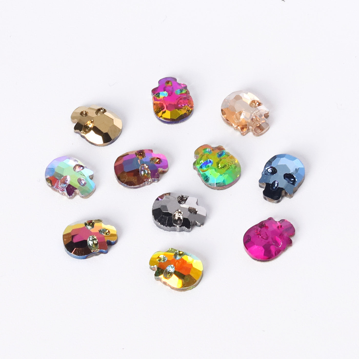120 PCS Cores mistas do crânio Glass Fancy Rhinestones for Nail Art Hz1203 Imagem secundária do produto