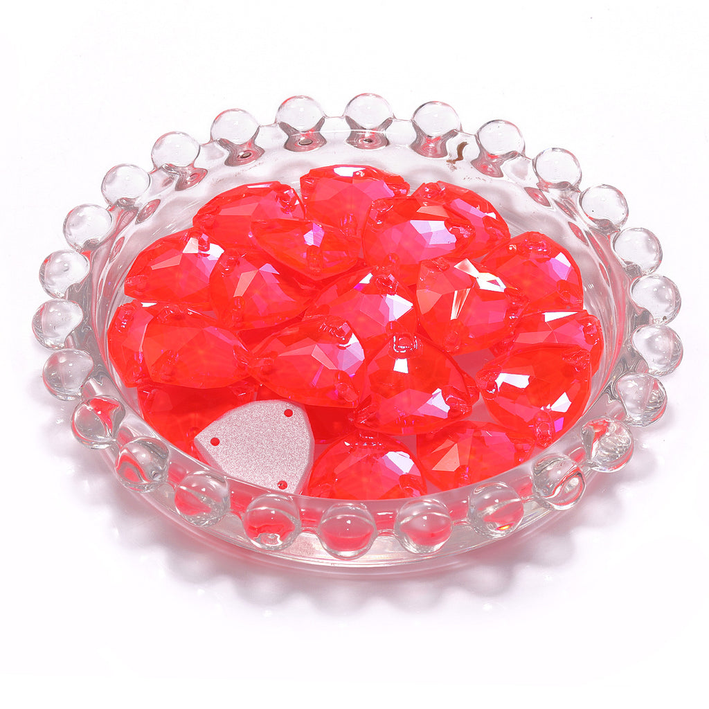 Electric Neon Hyacinth Trilliant Shape High Quality Glass Sew-on Rhinestones WholesaleRhinestone
