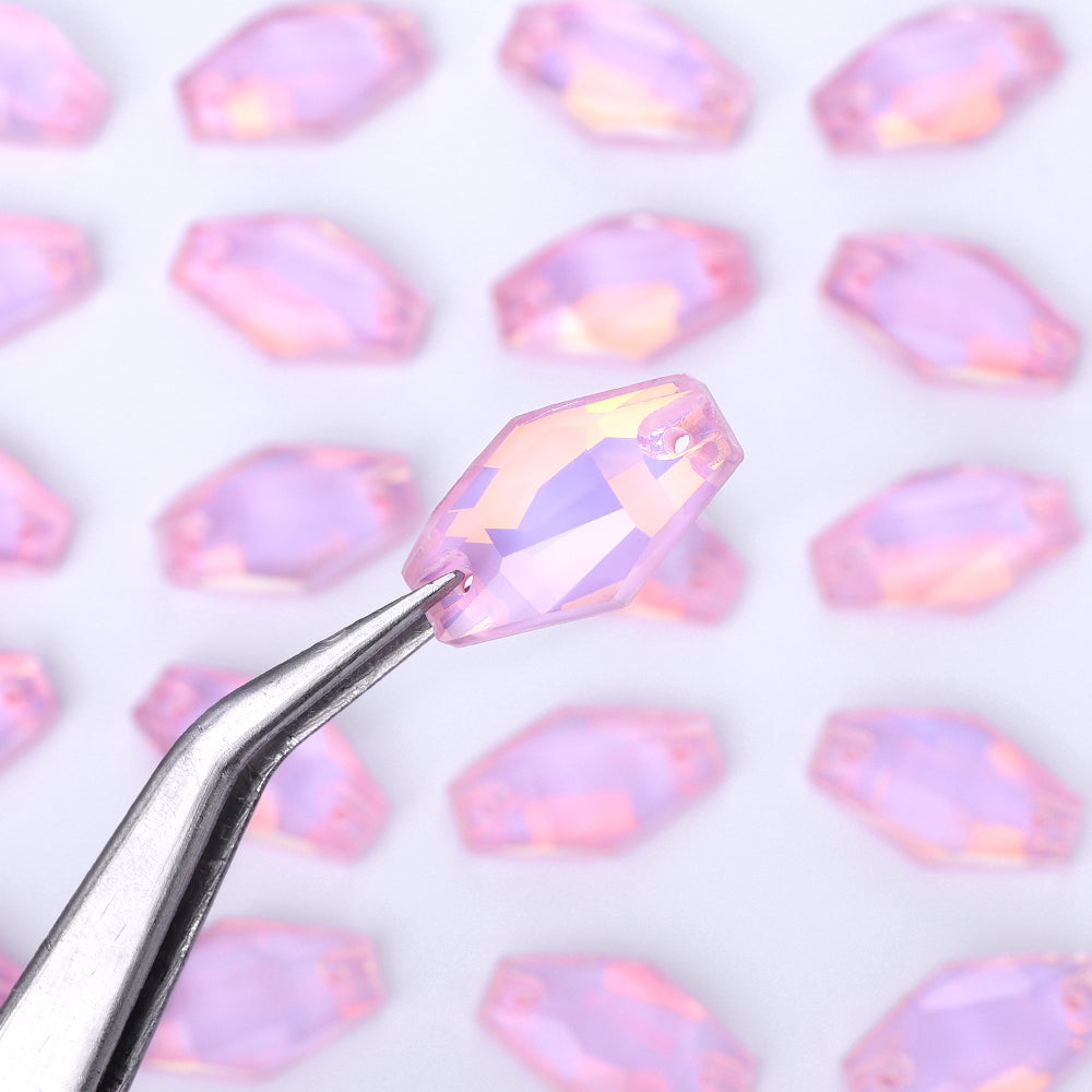 Rosaline AM Hexagon Shape High Quality Glass Sew-on Rhinestones