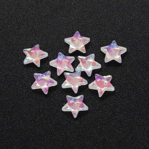 Star Shape Mocha White Flat Back Fancy Rhinestones WholesaleRhinestone