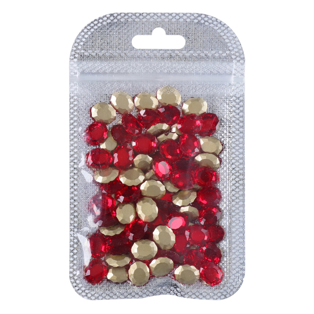 Red/Siam Magic Mirror Shape Pointed Back Fancy Rhinestones For Nail Art