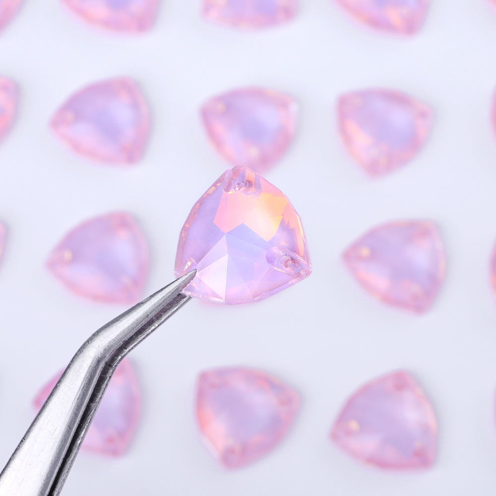 Rosaline AM Trilliant Shape High Quality Glass Sew-on Rhinestones WholesaleRhinestone