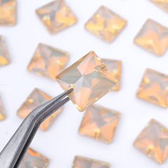 Silk AM Square Shape High Quality Glass Sew-on Rhinestones