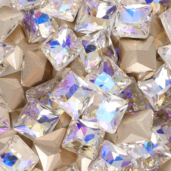 Moonlight Princess Square Shape Glass Pointed Back Fancy Rhinestones WholesaleRhinestone