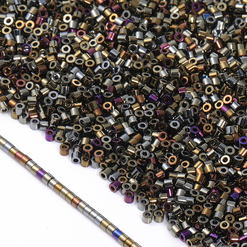 Metallic Luster Mixed Color Hight Quality Glass Cylinder Seed Beads 1.6 MM Size JS3006 WholesaleRhinestone