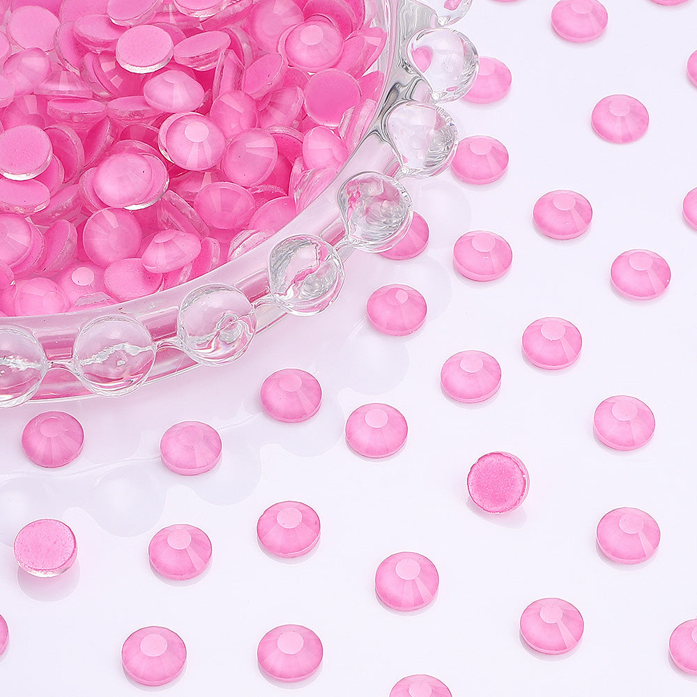 Mocha Neon Pink Glass Flat Back Rhinestones WholesaleRhinestone