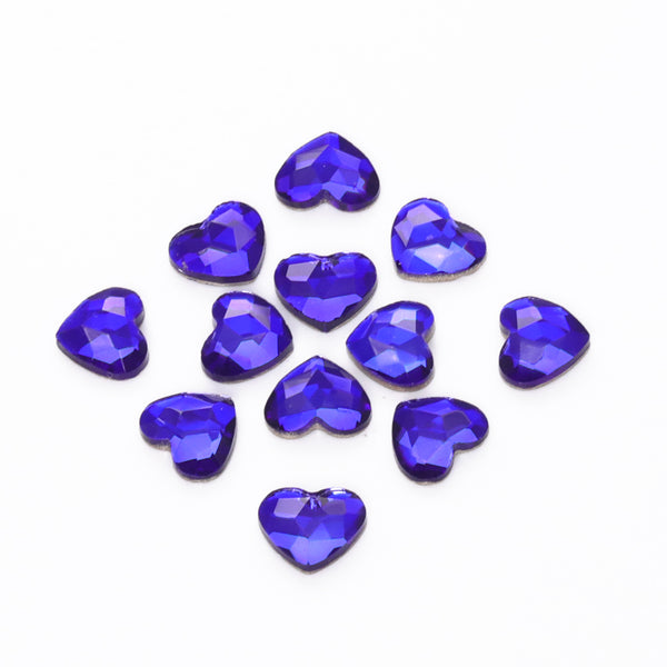 Heart Shape Sapphire Flat Back Fancy Rhinestones WholesaleRhinestone