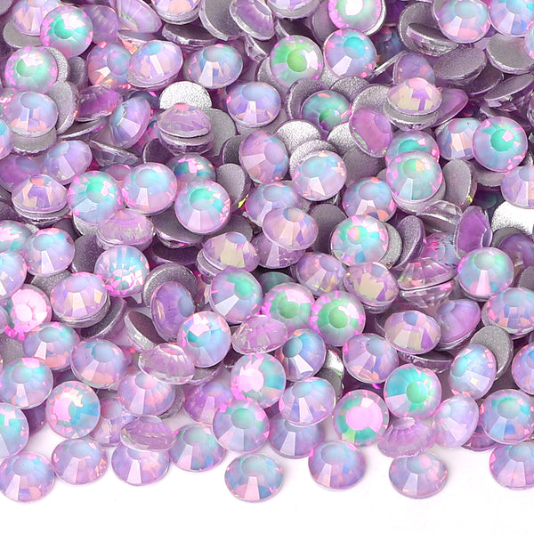 Crystal White Opal Glass FlatBack Rhinestones Silver Back WholesaleRhinestone