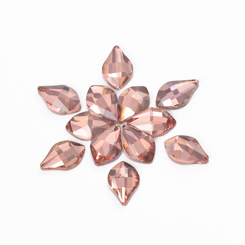 Maple leaves Shape Champagne Flat Back Fancy Rhinestones WholesaleRhinestone